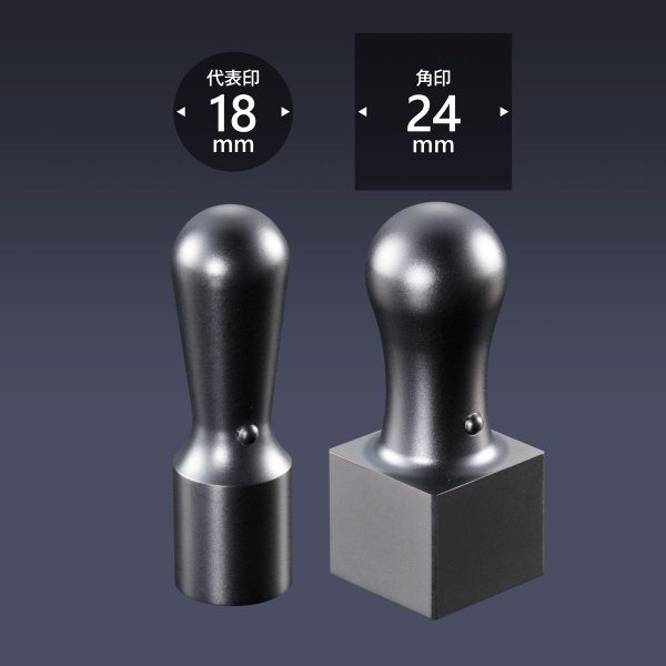 画像1: 会社印 ブラストチタン（ブラック） 2本C24セット (1)