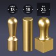 画像1: 会社印 ブラストチタン（ゴールド） 3本D24セット (1)