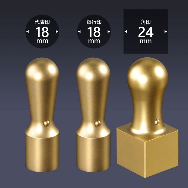 画像1: 会社印 ブラストチタン（ゴールド） 3本F24セット (1)