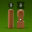 画像1: 会社印 伊勢ヒノキ【みちてらす】 2本A24セット (1)