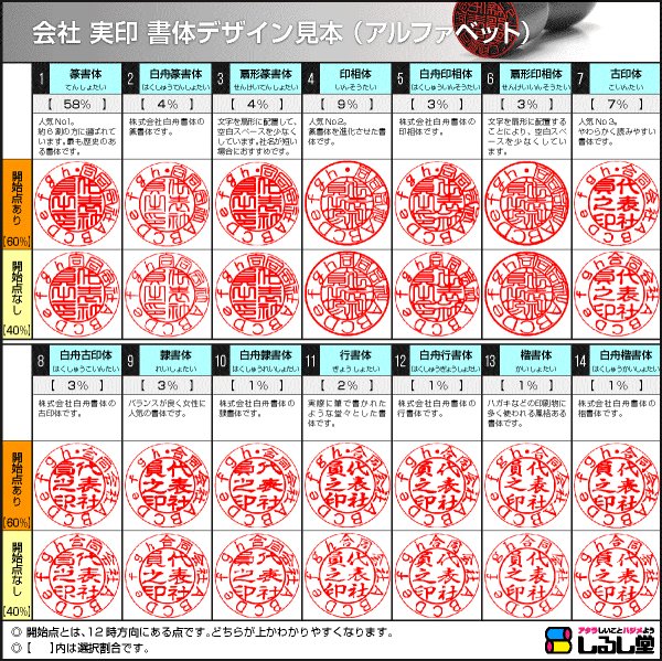 画像3: 会社印 玄武【げんぶ】 代表印 丸天丸15ミリ (3)