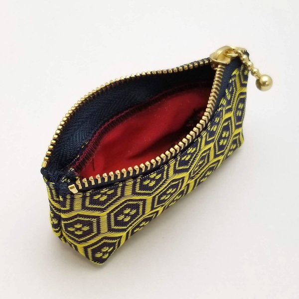 画像4: 畳縁(たたみべり) のポーチ(亀甲 瑠璃) (4)