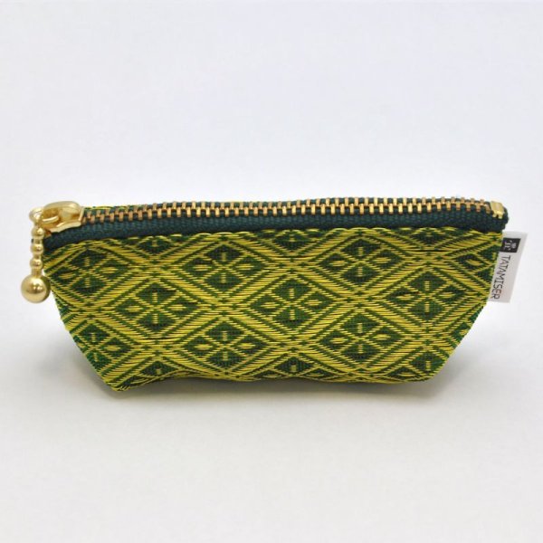 画像2: 畳縁(たたみべり) のポーチ(なりひら 鶯) (2)