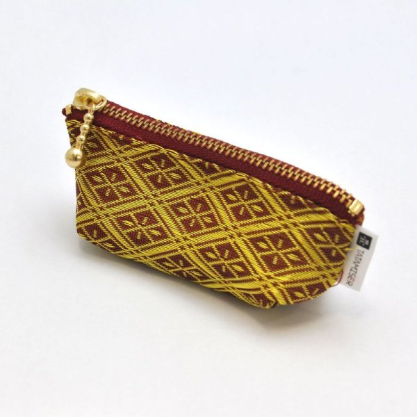 画像3: 畳縁(たたみべり) のポーチ(なりひら 赤紅) (3)