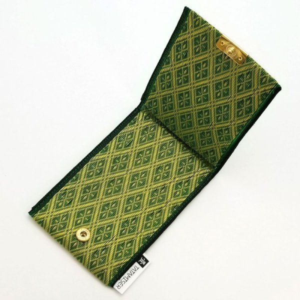 画像2: 畳縁(たたみべり) のカードケース(なりひら 鶯) (2)