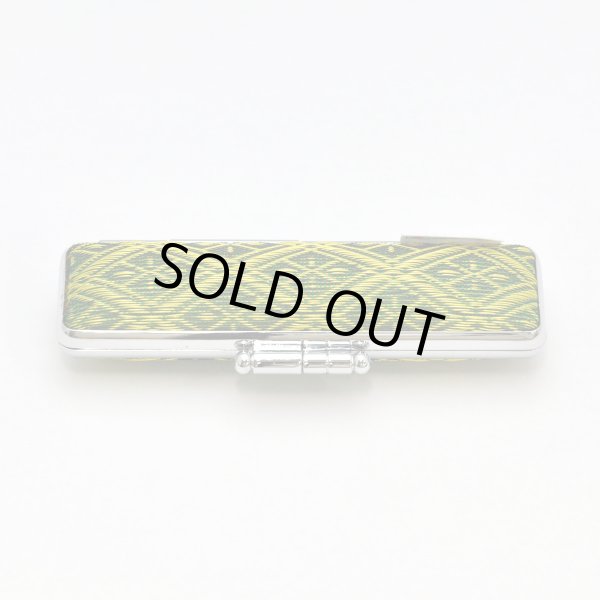 画像2: 畳縁(たたみべり) の印鑑ケース10.5/12mm用(なりひら 鶯) (2)